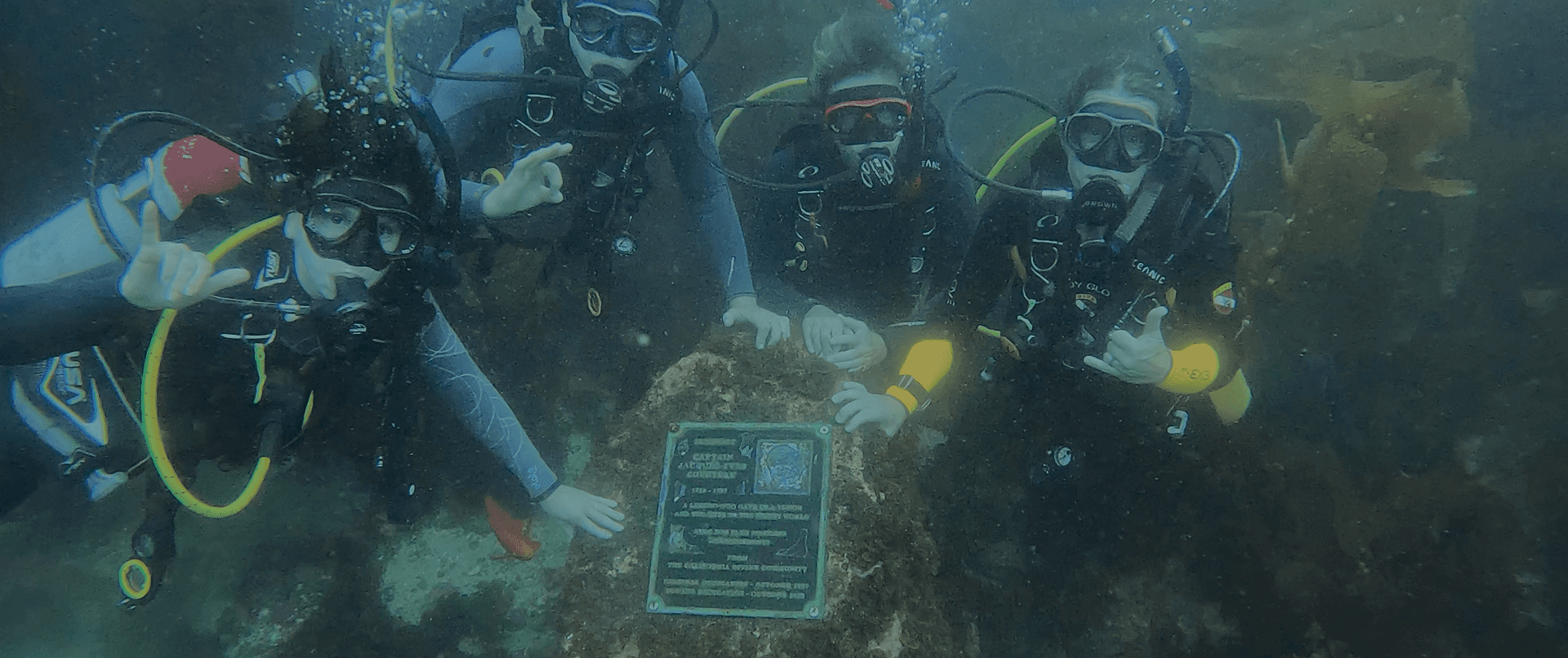 Scuba divers exploring kelp forests in Southern California
